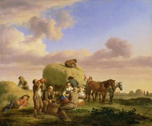 Fienaioli che riposano in un campo