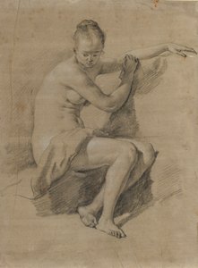 Nudo femminile seduto da Adriaen van de Velde