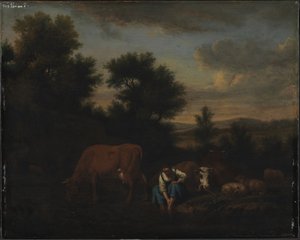 Pastorella con bestiame da Adriaen van de Velde