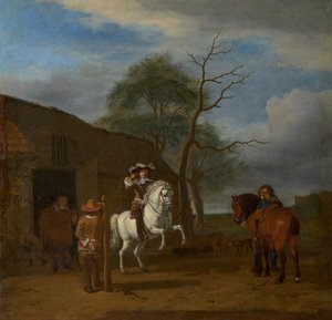 La scuola di equitazione da Adriaen van de Velde