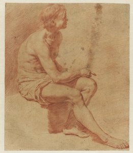 Nudo maschile seduto da Adriaen van de Velde