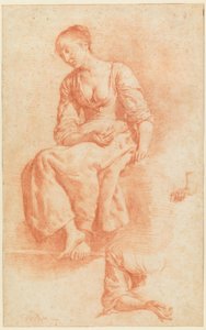 Ragazza seduta da Adriaen van de Velde