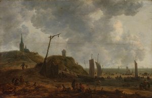 La spiaggia di Katwijk da Adriaen van der Kabel