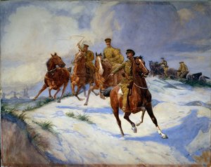 Artiglieria sulle dune, Fiandre, 1915 da Adrian Jones