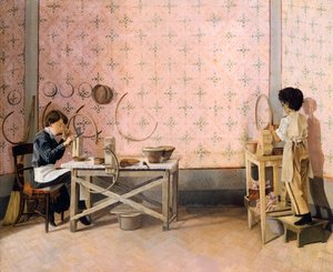 Bambini che lavorano in alabastro, di Adriano Cecioni (1836-1886) da Adriano Cecioni