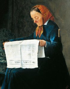 Lettura del giornale, di Adriano Cecioni (1836-1886) da Adriano Cecioni