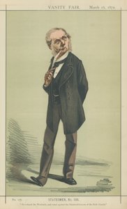 Sir Roundell Palmer (litografia a colori) da Adriano Cecioni