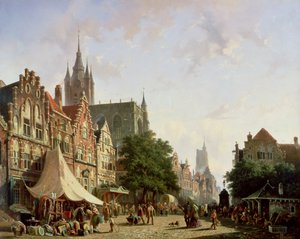 Scena di strada olandese da Adrianus Eversen