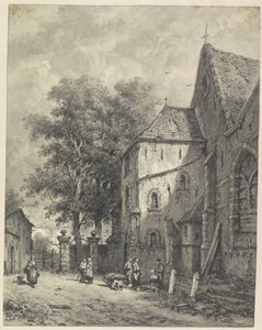 Vista di una chiesa da Adrianus Eversen
