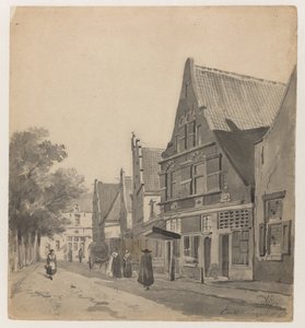 Veduta della Zuiderhavendijk a Enkhuizen da Adrianus Eversen