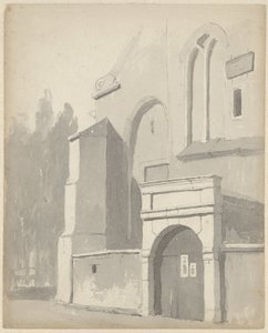 Veduta di un portale di una chiesa da Adrianus Eversen