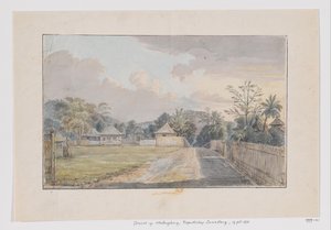 Veduta di Malangbong, reggenza di Sumedang, Priangan, Giava Occidentale da Adrianus Johannes Bik