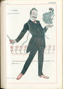 Fantasio: Mestieri, Moda - Sarto Couturier, Paquin, 15/06/1907 (incisione) da Adrien Barrere