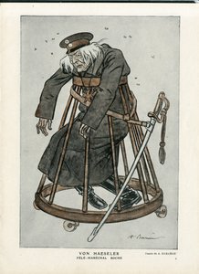 Fantasio, ca. 1916_6_1 - Illustrazione di A Barrere: Guerra del 14-18, Germania Prussia, Verificare date - Von Haesler - Senilizzazione da Adrien Barrere