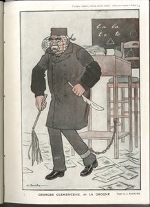 Illustrazione di A Barrere (1874-1931) in Fantasio, 01/05/16 - Georges Clemenceau, detto La Grogne - Guerra del 14-18, Censura - Clemenceau George da Adrien Barrere
