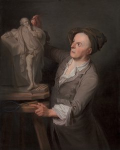 Louis-Francois Roubiliac che modella il suo monumento a Shakespeare da Adrien Carpentiers