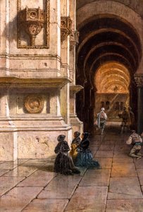 Interno della Moschea di Córdoba da Adrien Dauzats