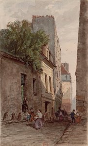 Casa del diacono François de Pâris (1690-1727), Parigi, rue des Bourguignons (attuale boulevard de Port-Royal). Disegno di Adrien Dauzats (1804-1868) da Adrien Dauzats