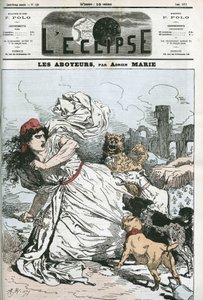 Abbaiando, la Repubblica inseguita da cani realisti o bonapartisti. Copertina in "L