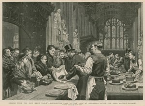 Distribuzione di Cibo ai Poveri alla Guildhall dopo il Banchetto del Lord Mayor da Adrien Emmanuel Marie