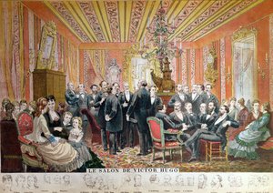 Il salone di Victor Hugo, 21 rue de Clichy, Parigi, dicembre 1875
