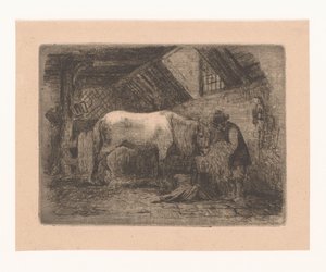 Cavallo in una stalla