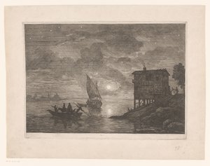 Veerpont bij nacht