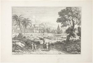 Paesaggio con due palme da Adrien Manglard