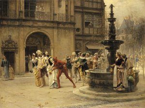La processione del carnevale da Adrien Moreau
