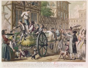 Punizione di John Malcom da parte della popolazione di Boston il 25 gennaio 1774, c.1785 da Adrien Pierre Francois Godefroy