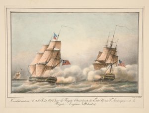 Combattimento sostenuto il 23 agosto 1812 dalla fregata il Presidente degli Stati Uniti da Adrien Victor Auger