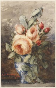 Bouquet di rose in un vaso da Adrienne Jacqueline s