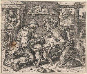 Favola del contadino e del satiro da Egidius  Sadeler (II)