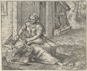 Favola della donna e della gallina da Egidius  Sadeler (II)