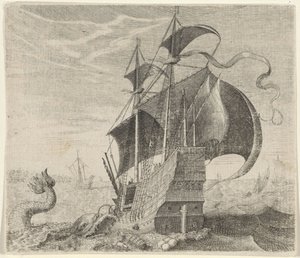 Favola della nave e della balena da Egidius  Sadeler (II)