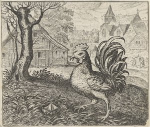 Favola del gallo e del diamante da Egidius  Sadeler (II)