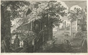 Gondole su un canale da Egidius  Sadeler (II)
