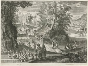 Maggio e giugno (I dodici mesi in sei paesaggi italiani) da Egidius  Sadeler (II)