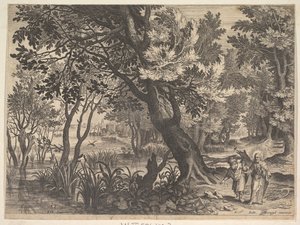 Paesaggio con Cristo tentato dal diavolo da Aegidius Sadeler II