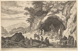 Paesaggio con campo zingaro, n.d. da Aegidius Sadeler II