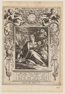 Riposo durante la fuga in Egitto da Aegidius Sadeler II