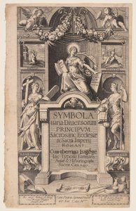 Frontespizio di Symbola varia diversorum da Aegidius Sadeler II