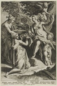 Venere che riceve i regali da Aegidius Sadeler II