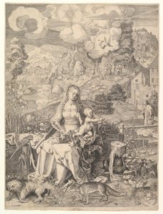 Vergine e Bambino in un paesaggio da Aegidius Sadeler II