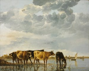 Mucche in un fiume da Aelbert Cuyp