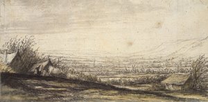 Paesaggio esteso con cottage e bestiame da Aelbert Cuyp