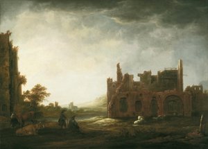Paesaggio con le rovine dell