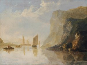 Paesaggio fluviale con barche da Aelbert Cuyp