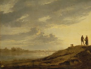 Tramonto su un fiume, 1650s
