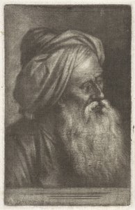 Busto di un uomo con turbante da Aert Schouman